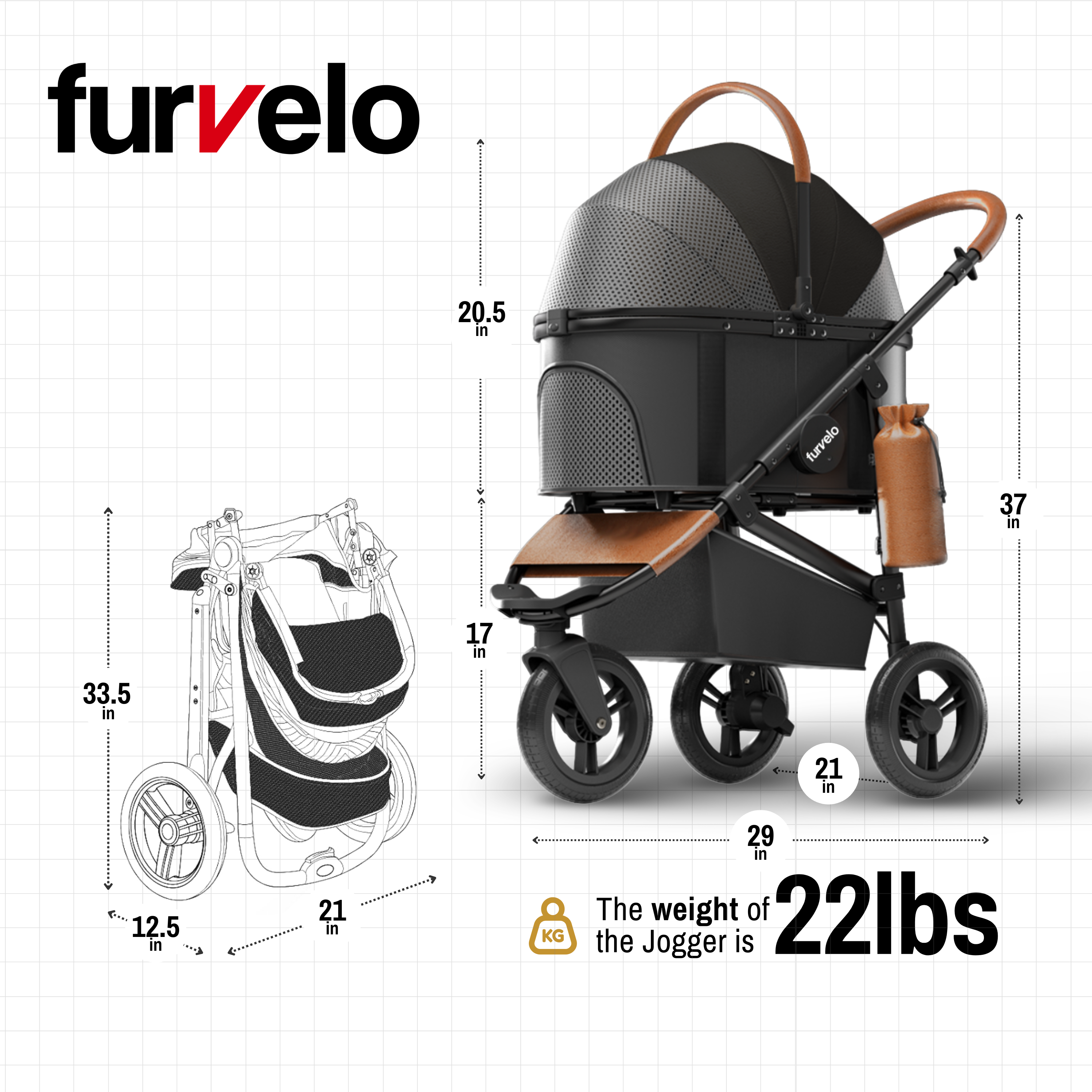 Furvelo Jogger Dog Pram